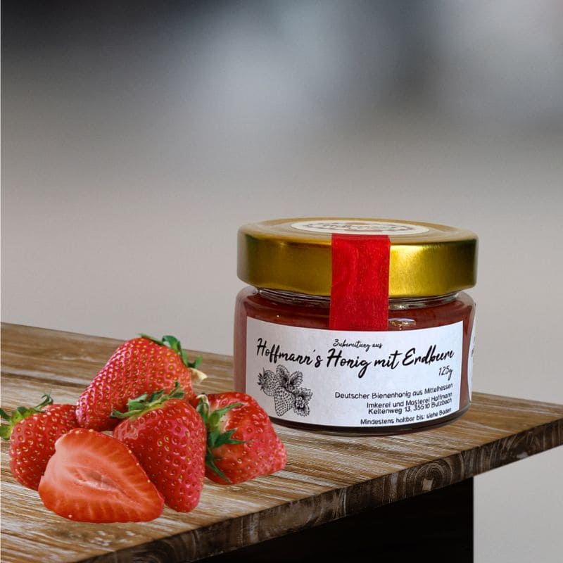 Honig mit Erdbeeren 125g