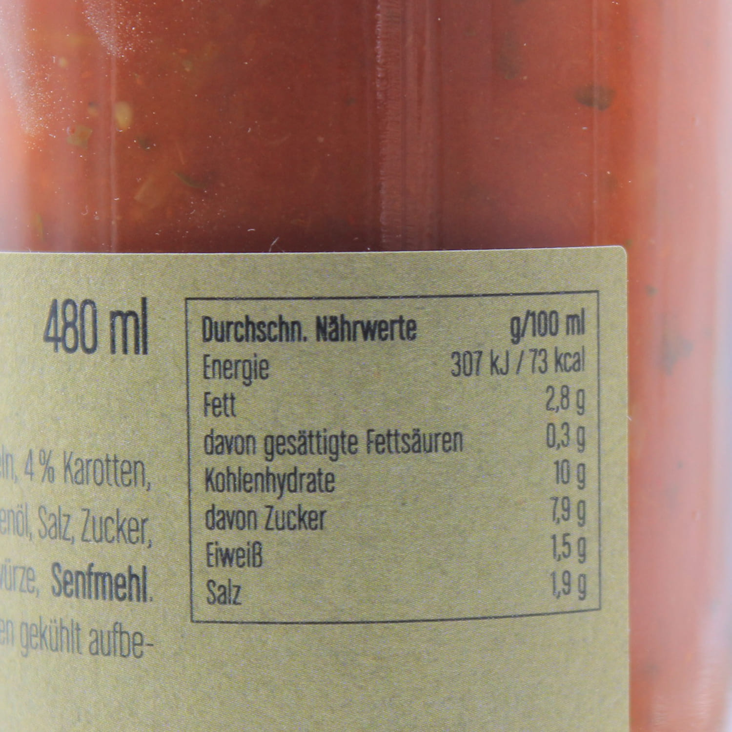 Tomatensauce mit Gartengemüse 0,480 L