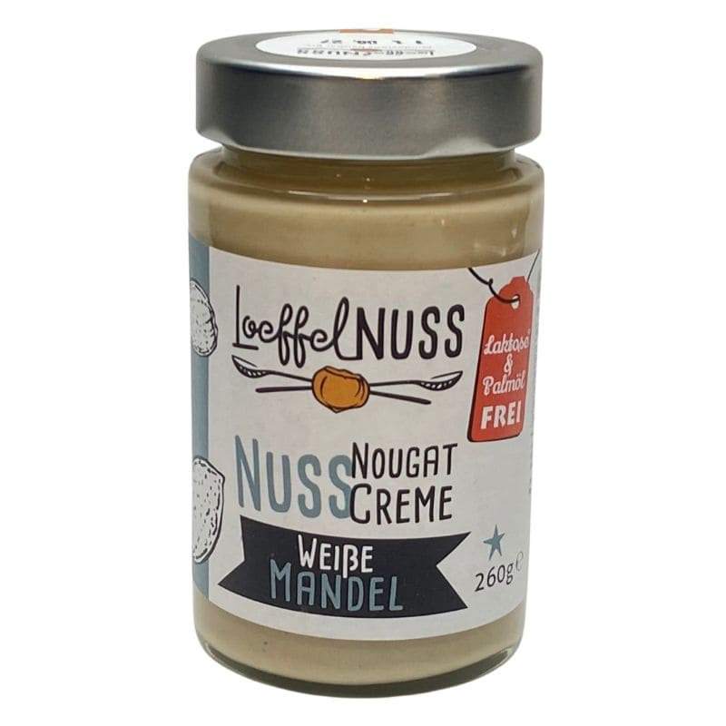 LoeffelNUSS Weiße Mandel Nuss-Nougat-Creme im Glas