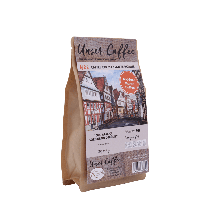 Unser Caffee Crema No.2 ganze Bohne, 250g