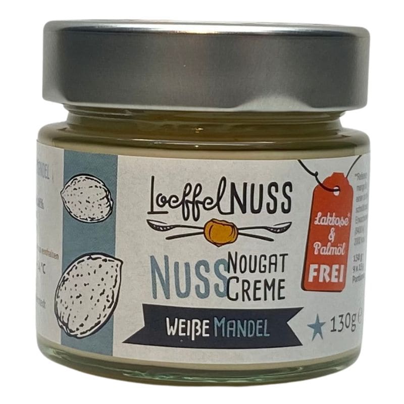 LoeffelNUSS Weiße Mandel Nuss-Nougat-Creme im Glas