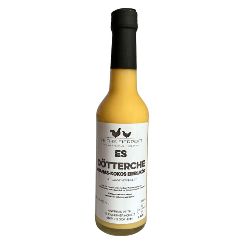 Ananas-Kokos Eierlikör „Es Dötterche“ 20,1% Vol Alk, 350ml