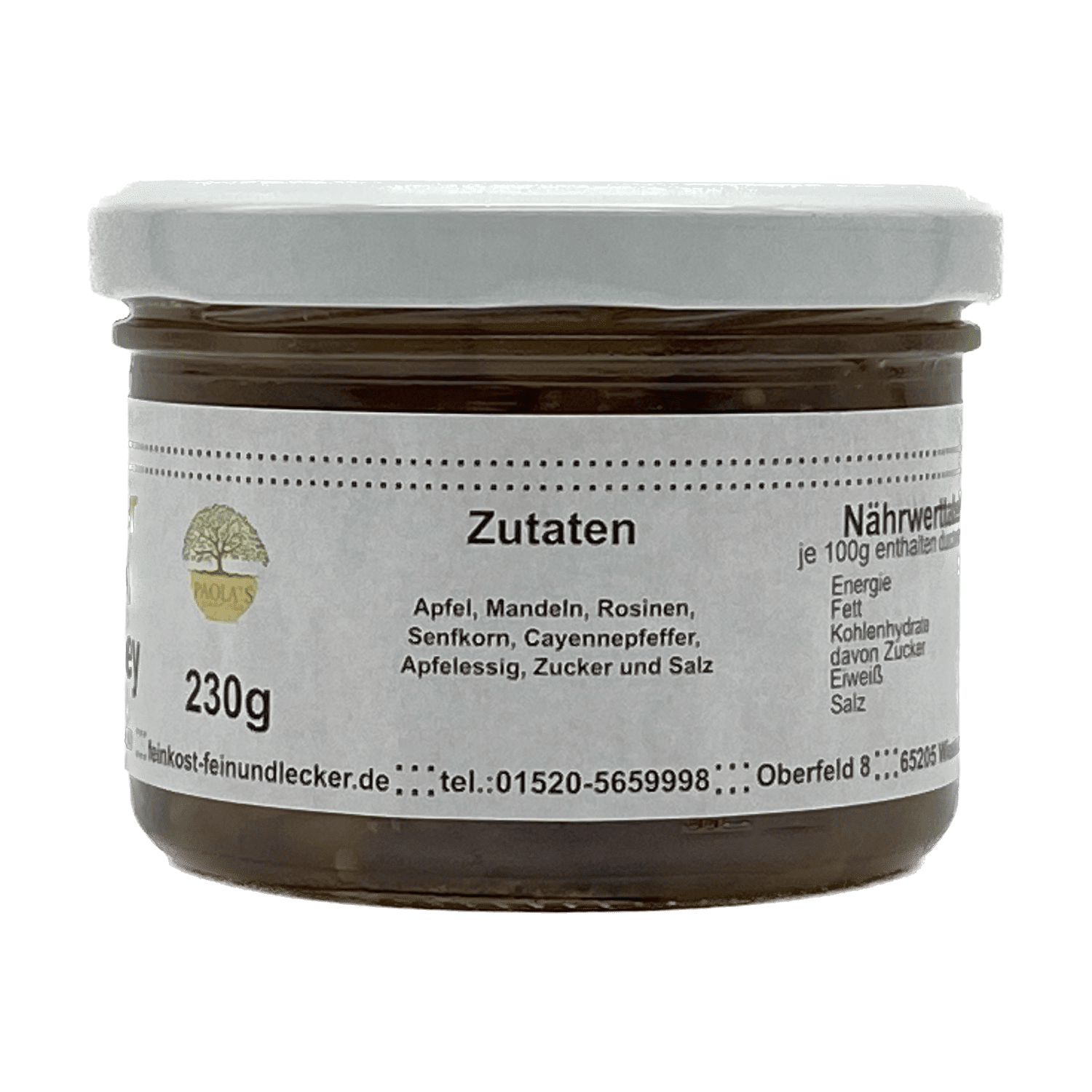 Scharfer Apfel Chutney Paola´s Fein & Lecker 230g