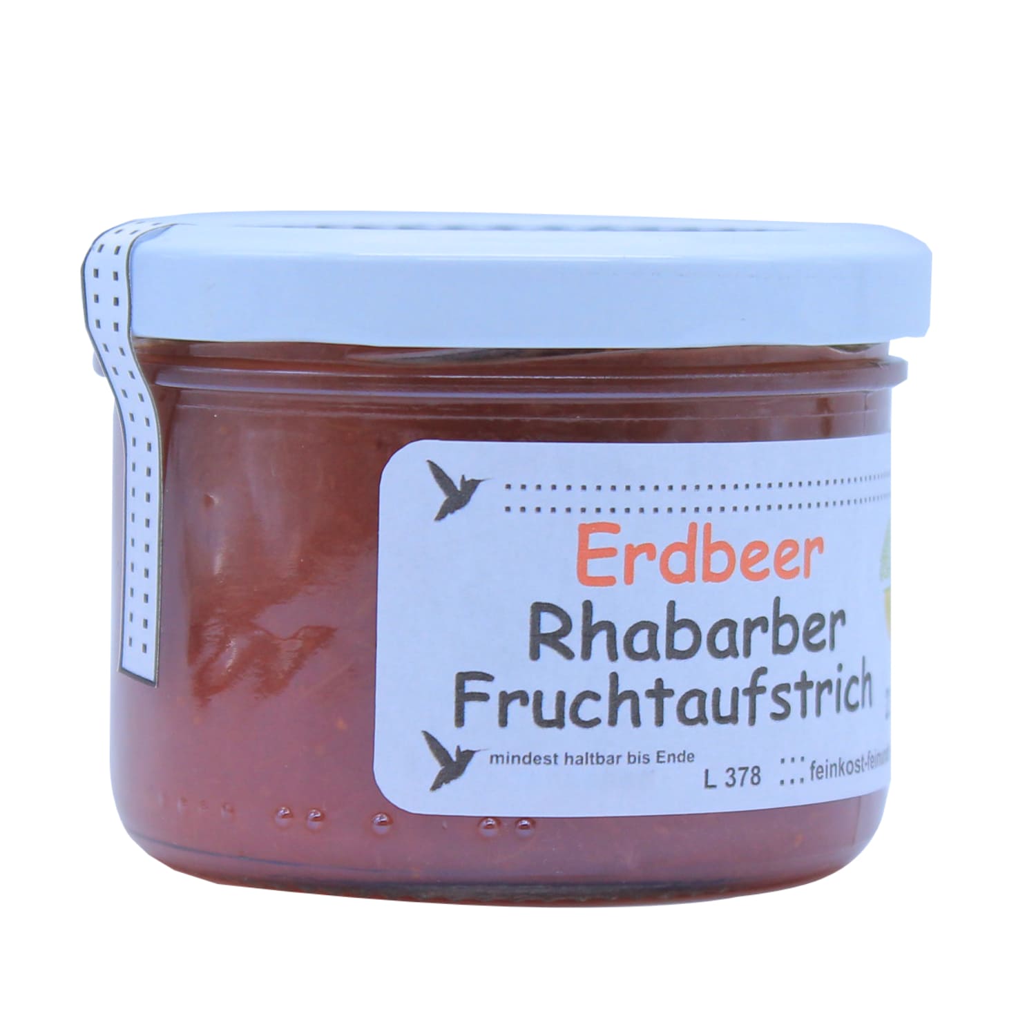 Erdbeer-Rhabarber Fruchtaufstrich Paola´s Fein & Lecker 230g. AUGEGESSEN