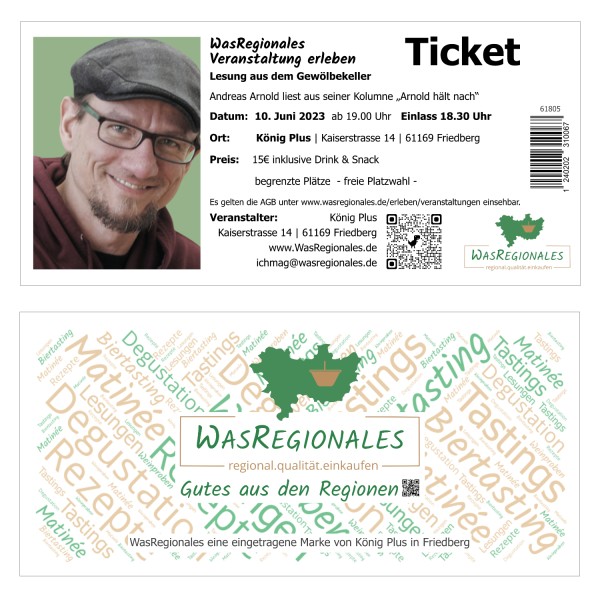 Ticket zu Lesung von Andreas Arnold