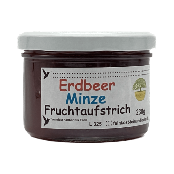 Erdbeer-Minze-Fruchtaufstrich von Paolas Feinkost