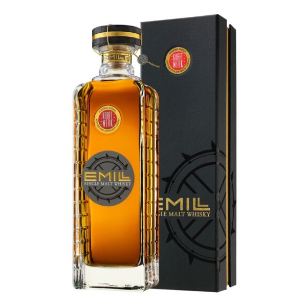 EMiL Whisky KRAFTWERK der Brennerei Scheibel in 700ml Glasflacon mit Geschenkkarton